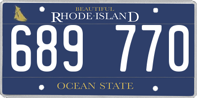 RI license plate 689770