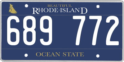 RI license plate 689772