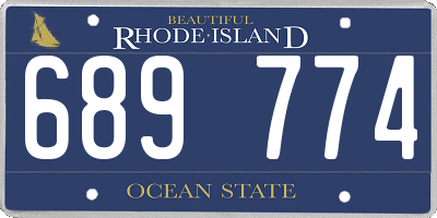RI license plate 689774