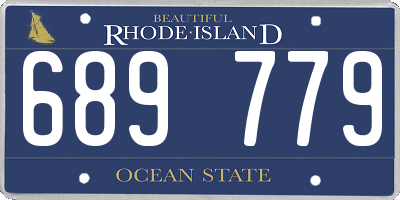 RI license plate 689779