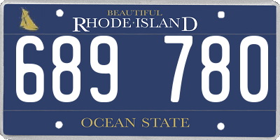 RI license plate 689780