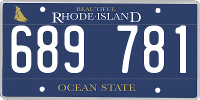 RI license plate 689781