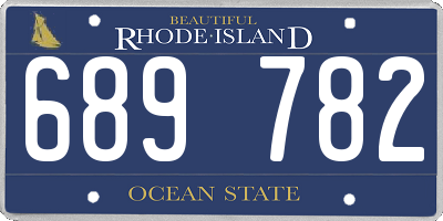 RI license plate 689782