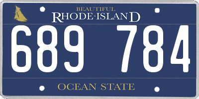 RI license plate 689784