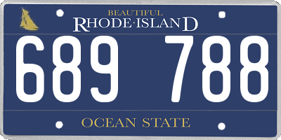RI license plate 689788