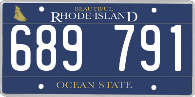 RI license plate 689791