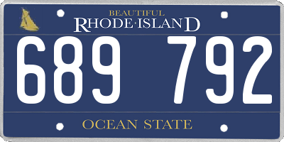 RI license plate 689792