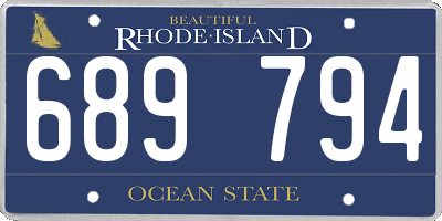 RI license plate 689794