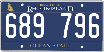 RI license plate 689796