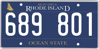 RI license plate 689801