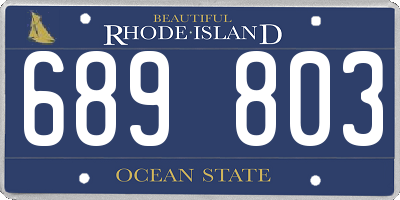RI license plate 689803