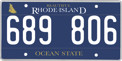 RI license plate 689806