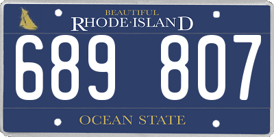 RI license plate 689807