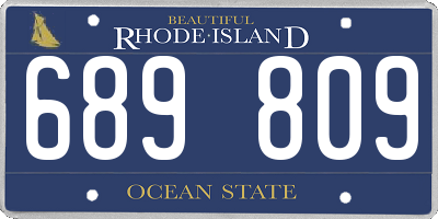 RI license plate 689809