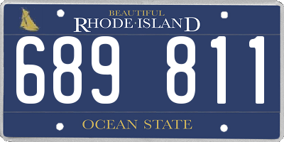 RI license plate 689811