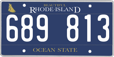 RI license plate 689813