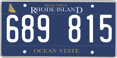 RI license plate 689815