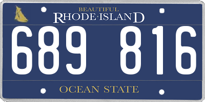 RI license plate 689816