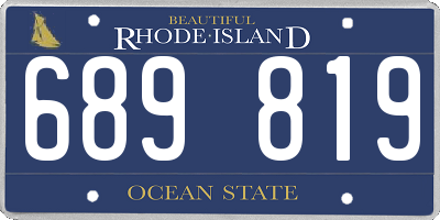 RI license plate 689819