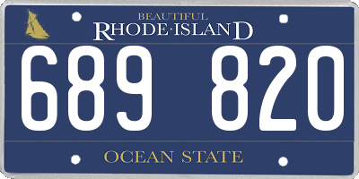 RI license plate 689820