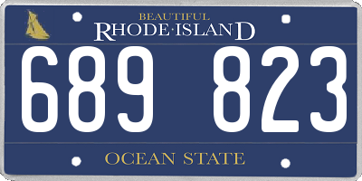 RI license plate 689823