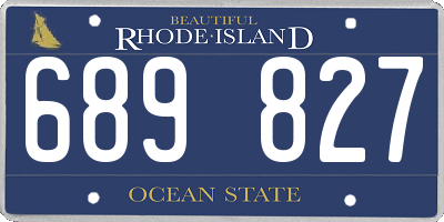 RI license plate 689827