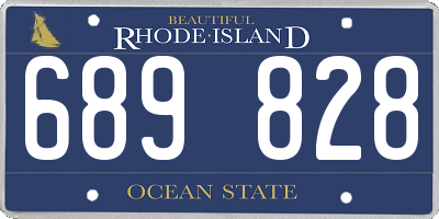 RI license plate 689828