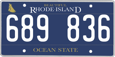RI license plate 689836