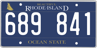 RI license plate 689841