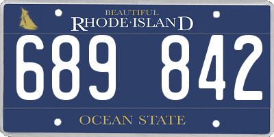 RI license plate 689842