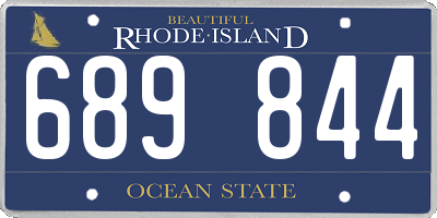 RI license plate 689844