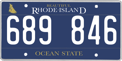 RI license plate 689846