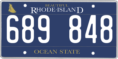 RI license plate 689848