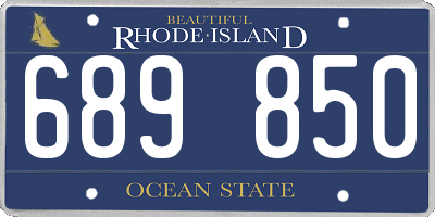 RI license plate 689850
