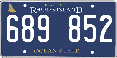 RI license plate 689852