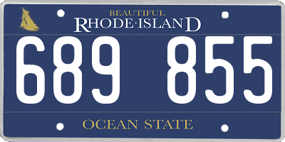 RI license plate 689855