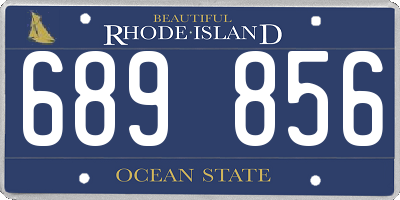 RI license plate 689856