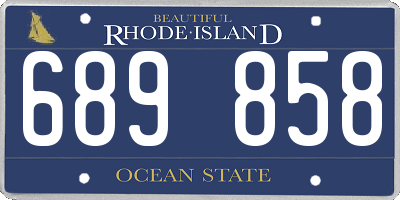 RI license plate 689858