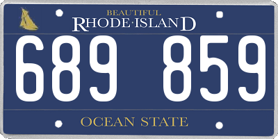 RI license plate 689859