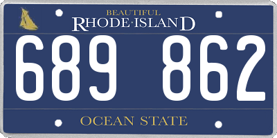 RI license plate 689862