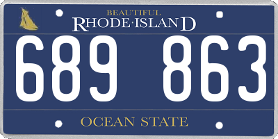 RI license plate 689863