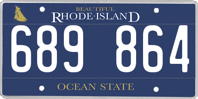 RI license plate 689864