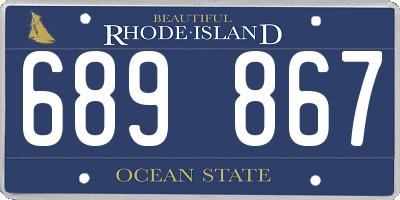 RI license plate 689867