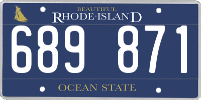 RI license plate 689871