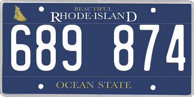 RI license plate 689874
