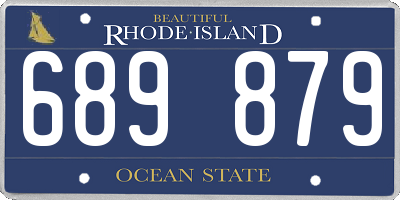 RI license plate 689879