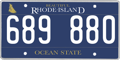 RI license plate 689880