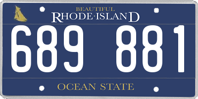 RI license plate 689881