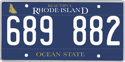 RI license plate 689882