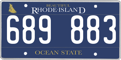 RI license plate 689883